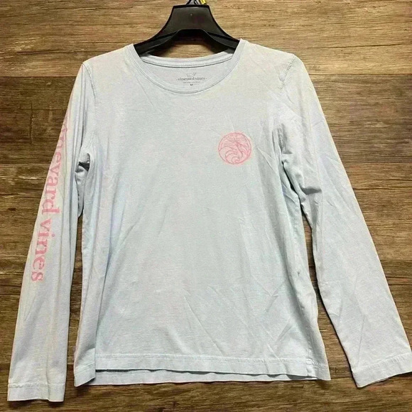 Vineyard Vines Light Blue Long Sleeve Top - Picture 1 of 6